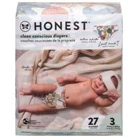 THE HONEST COMPANY: Clean Conscious Cactus Cuties Diapers Size 3, 27 pk