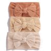 3-Piece Set Baby Elastic Headband Jacquard Wide-Brimmed Nylon Bow