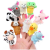 10pcs/set Finger Puppets Mini Plush Dolls; Educational Toy Animals