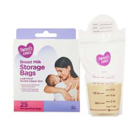 Parent's Choice Breast Milk Storage Bags, 25 Count