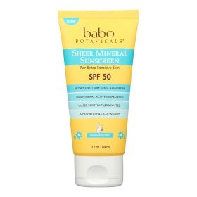 Babo Botanicals - Sunscreen Sheer Lotion Spf 50 - 1 ea-3 fluid oz
