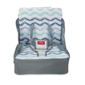 Nuby Easy-Go Booster Seat: Adjustable Safety Harness, Gray