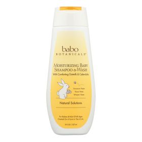 Babo Botanicals - Moisturizing Baby Shampoo & Wash - Oatmilk Calendula - 8 Fl Oz
