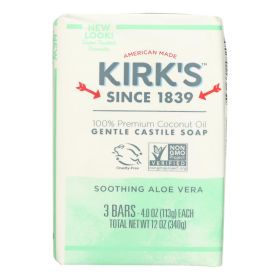 Kirks Natural Bar Soap - Coco Castile - Aloe Vera - 3 Pack