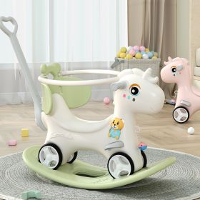 Rocking Horse for Toddlers, Balance with Push Handle