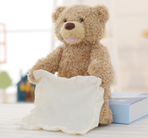 Plush Toy Bear Interactive, Holds His Own Blanket