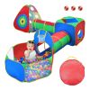 Toddler Ball Pit Tents, Pop Up Playhouse w/2 Crawl Tunnels & 2 Tents