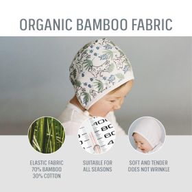 Bamboo-Cotton Double-Sided Baby Beanie for Newborns up to 6m.