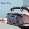 SUNVENO 2-in-1 Stroller Organizer, Insulated Cup Holder