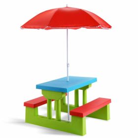 Summer Folding Picnic Table with Umbrella