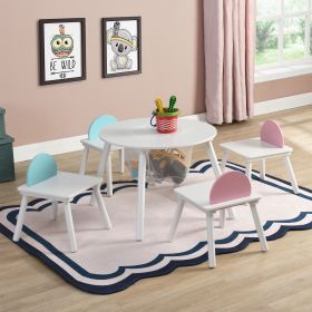 Table & 4 chairs with Hidden Storage Panel