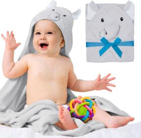 Kid's Soft Hooded Towel with Elephant Face