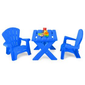 3-Piece Plastic Child's Summer Play Table & Chair Set