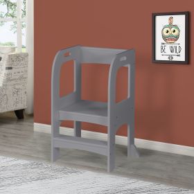 Child Standing Tower for Kitchen Counter; Gray