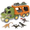 Toy Truck Dinosaur Transport Including T-Rex, Pterodactyl, Brachiosaurus