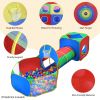 Toddler Ball Pit Tents, Pop Up Playhouse w/2 Crawl Tunnels & 2 Tents