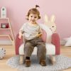 Toddler Rocking Chair; Velvet Upholstered with Solid Wood Legs