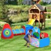 Toddler Ball Pit Tents, Pop Up Playhouse w/2 Crawl Tunnels & 2 Tents