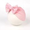 3 PCs White/Green/Pink Baby Breathable Turban with Bow