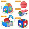 Toddler Ball Pit Tents, Pop Up Playhouse w/2 Crawl Tunnels & 2 Tents