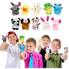 10pcs/set Finger Puppets Mini Plush Dolls; Educational Toy Animals