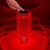 Crystal Diamond Rose Table Lamp, Dimmable, Remote Touch-Control Night Light