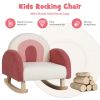 Toddler Rocking Chair; Velvet Upholstered with Solid Wood Legs