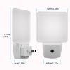 LED Nightlight Dusk to Dawn Sensor Lamps; Plug-in for Hallway, Bathroom