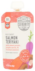 SERENITY KIDS: Salmon Teriyaki Baby Food Pouch, 3.5 oz
