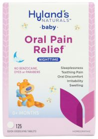 HYLAND: Oral Pain Relief Baby Night Time, 125 tablets