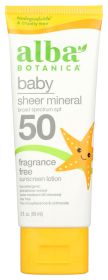 ALBA BOTANICA: Baby Clear Mineral Sunscreen Spf 45, 3 oz