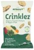 SPROUT: Organic Crinklez Popped Veggie Snack Cheesy Spinach, 1.5 oz