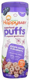 HAPPY BABY: Puff Blueberry Purple Carrot Organic, 2.1oz.