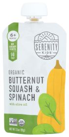 SERENITY KIDS: Food Baby Butternut Squash Spinach Organic, 3.5 oz