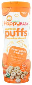 HAPPY BABY: Puff Sweet Potato Carrot Organic, 2.1 oz