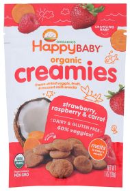 HAPPY BABY: Creamies Strawberry Raspberry and Carrot, 1 oz