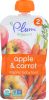 PLUM ORGANICS: Organic Baby Food Stage 2 Apple & Carrot, 4 oz
