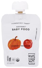 WHITE LEAF PROVISIONS: Baby Food Pumpkin Nectarine, 3.17 oz