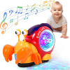 Interactive, Musical Snail or Crab; Encourages Crawling