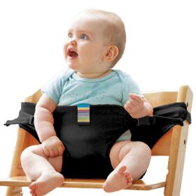 Baby Safety, Cloth Harness for Infant / Toddler Feeding (Color: Black)