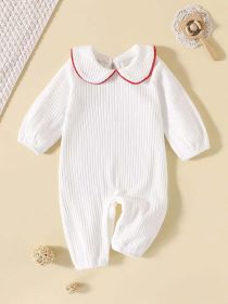 Baby Soft Corduroy Rompers (Color: White, Size/Age: 80 (9-12M))