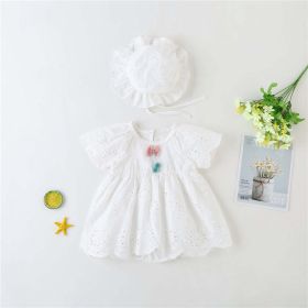 Eyelet Lace Onesie Dress (Color: White, Size/Age: 73 (6-9M))