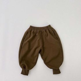 Baby Cotton Quality Pants; Sport Style (Color: Coffee, Size/Age: 100 (2-3Y))