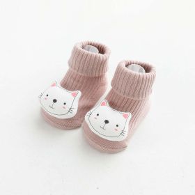 Baby Non-Slip Floor Socks 3D Doll Patch (Color: Pink, Size/Age: S (6-12M))