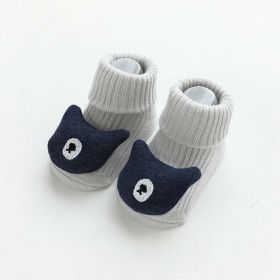 Baby Non-Slip Floor Socks 3D Doll Patch (Color: Navy Blue (Dark Blue), Size/Age: M (1-3Y))