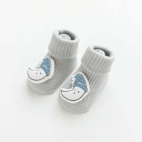 Baby Non-Slip Floor Socks 3D Doll Patch (Color: Light Blue, Size/Age: XS (0-6M))