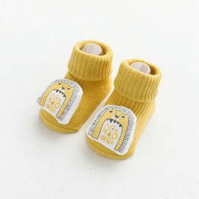 Baby Non-Slip Floor Socks 3D Doll Patch (Color: Yellow, Size/Age: M (1-3Y))