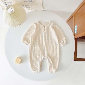 Soft Cotton, Stylish Romper (Color: Apricot, Size/Age: 66 (3-6M))