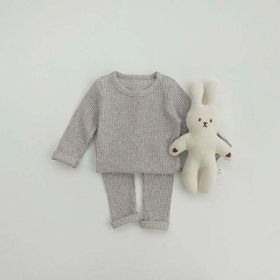 Baby Soft Cotton Pajamas (Color: Grey, Size/Age: 73 (6-9M))