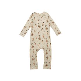 Baby Soft Cotton Jumpsuit (Color: Apricot, Size/Age: 66 (3-6M))